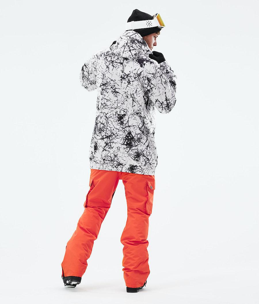 Men's Dope Wylie Patch Ski Jacket Rock White/Black  USA |  LIYCQ-6412