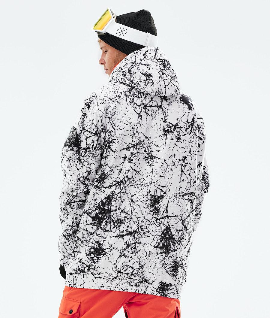 Men's Dope Wylie Patch Ski Jacket Rock White/Black  USA |  LIYCQ-6412