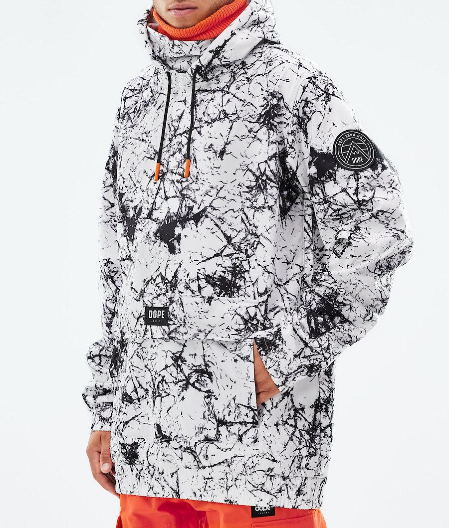 Men's Dope Wylie Patch Ski Jacket Rock White/Black  USA |  LIYCQ-6412