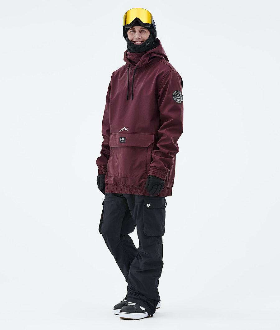 Men's Dope Wylie Snowboard Jacket Patch Burgundy  USA |  CZSER-0958