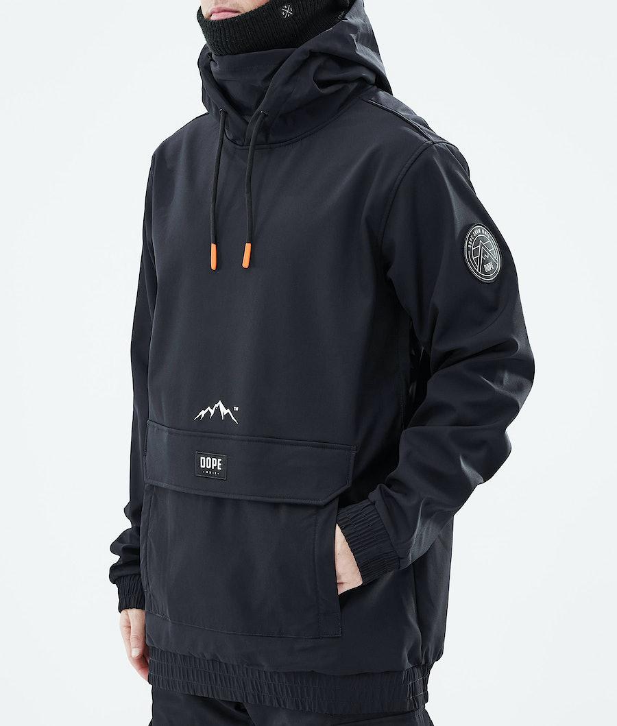 Men's Dope Wylie Snowboard Jacket Patch Black  USA |  GHBML-3742