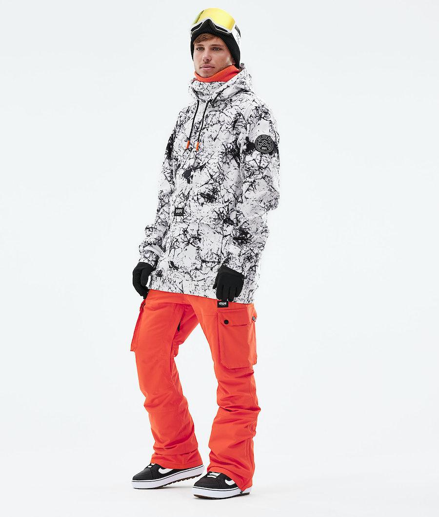 Men's Dope Wylie Snowboard Jacket Patch Rock White/Black  USA |  NOLWF-2614