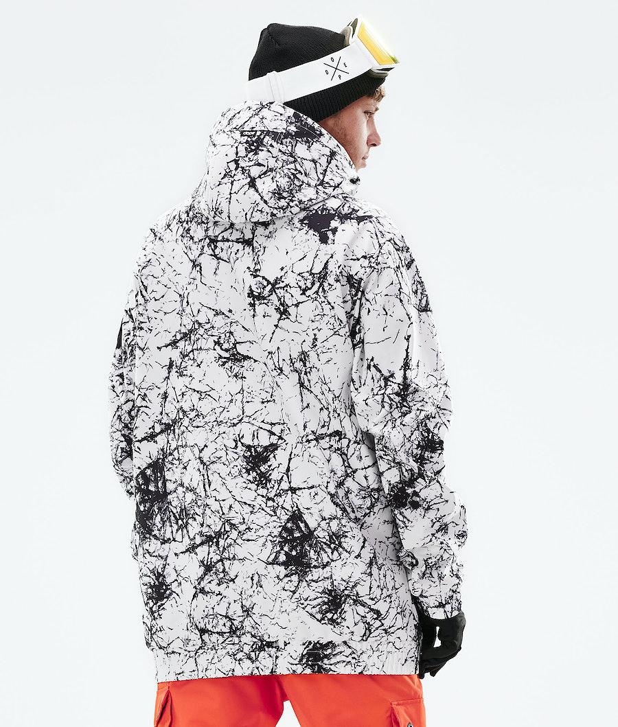 Men's Dope Wylie Snowboard Jacket Patch Rock White/Black  USA |  NOLWF-2614