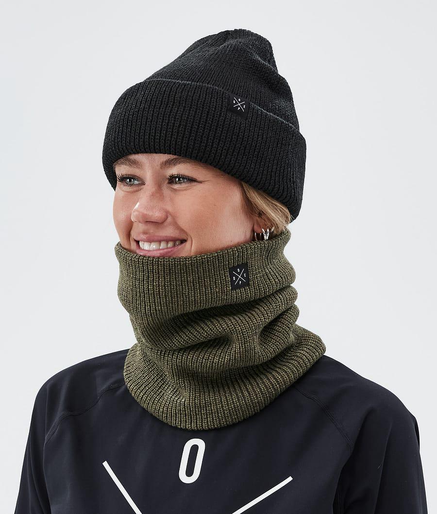 Women's Dope 2X-UP Knitted Facemask Olive Green  USA |  VQNWR-6298