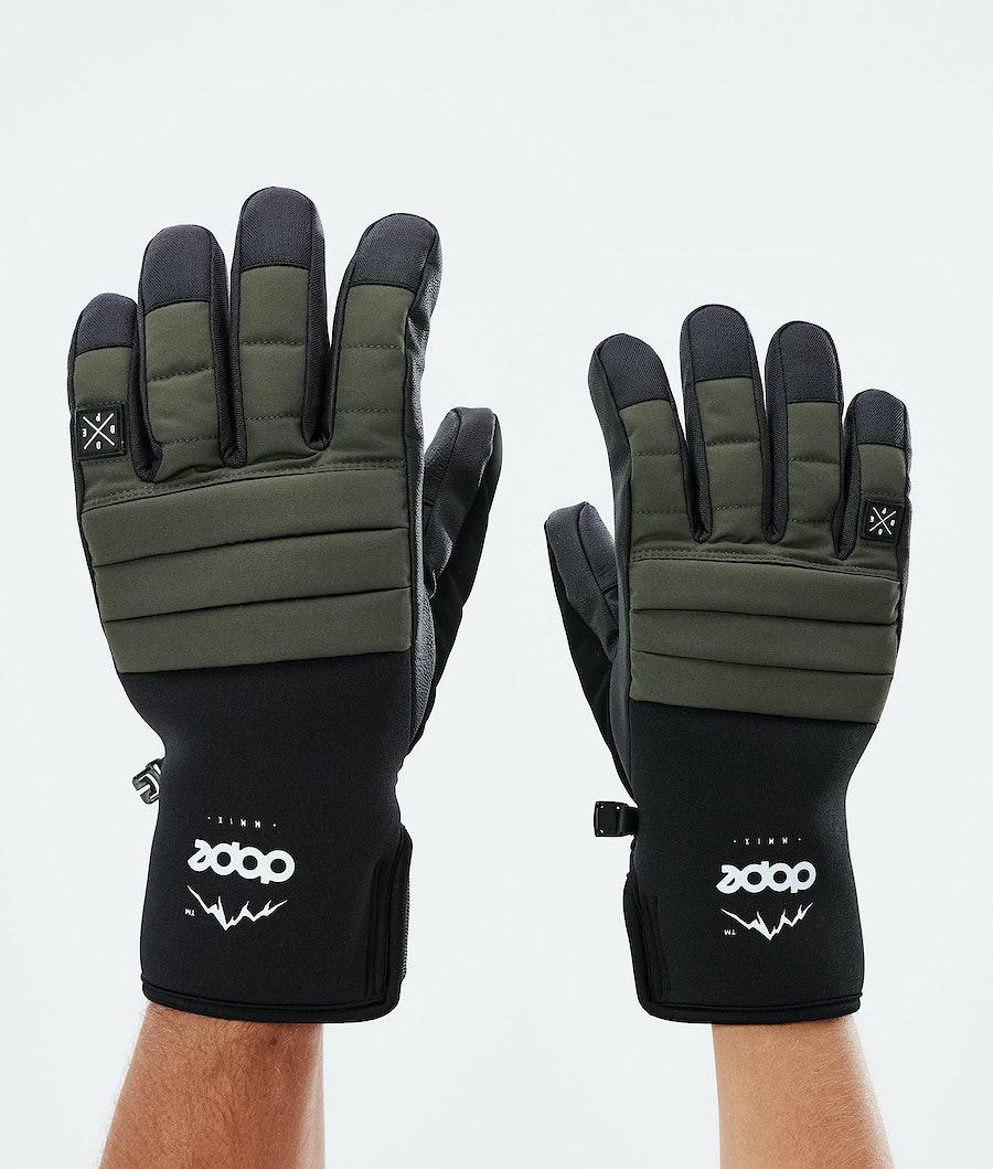 Women\'s Dope Ace 2021 Ski Gloves Olive Green  USA |  IYNCO-7289