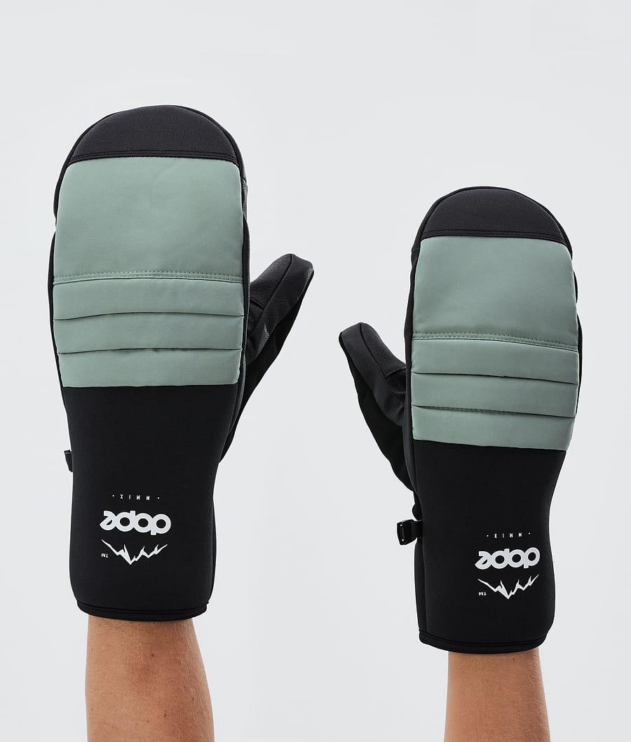 Women\'s Dope Ace Snow Mittens Faded Green  USA |  MUXVB-9432