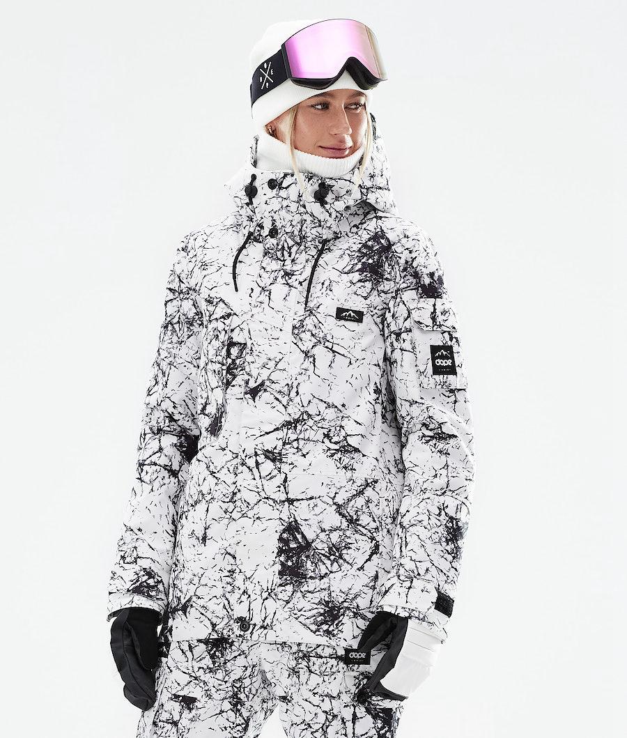 Women\'s Dope Adept W 2021 Ski Jacket Rock White/Black  USA |  JPWUG-3716