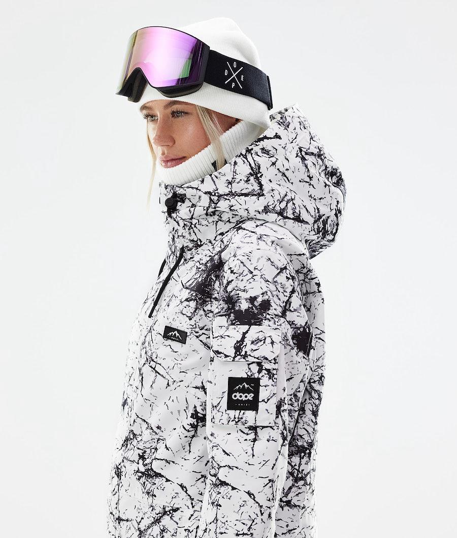 Women's Dope Adept W 2021 Snowboard Jacket Rock White/Black  USA |  RJGMO-6530