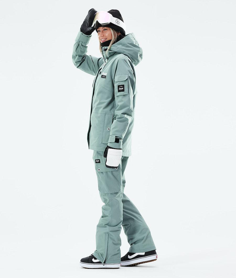 Women's Dope Adept W 2021 Snowboard Jacket Faded Green  USA |  ZQXPA-7493