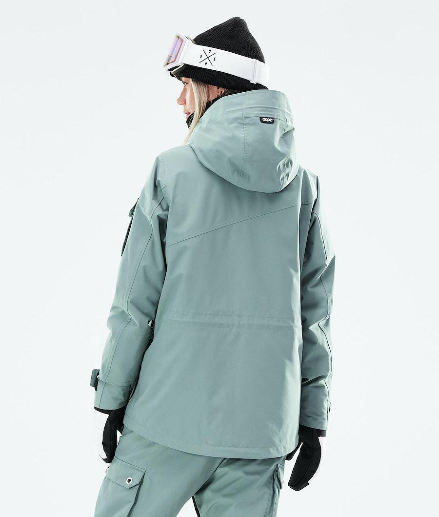 Women's Dope Adept W 2021 Snowboard Jacket Faded Green  USA |  ZQXPA-7493