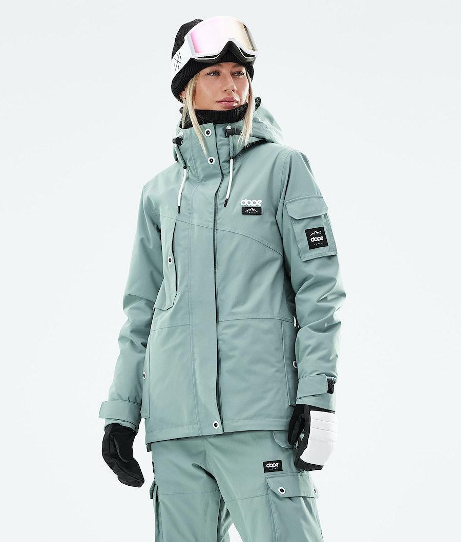 Women\'s Dope Adept W 2021 Snowboard Jacket Faded Green  USA |  ZQXPA-7493