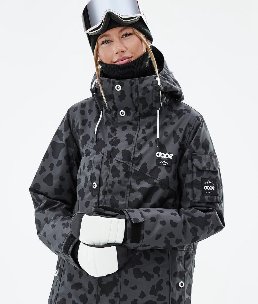 Women's Dope Adept W Ski Jacket Dots Phantom Grey  USA |  SNLAT-5083