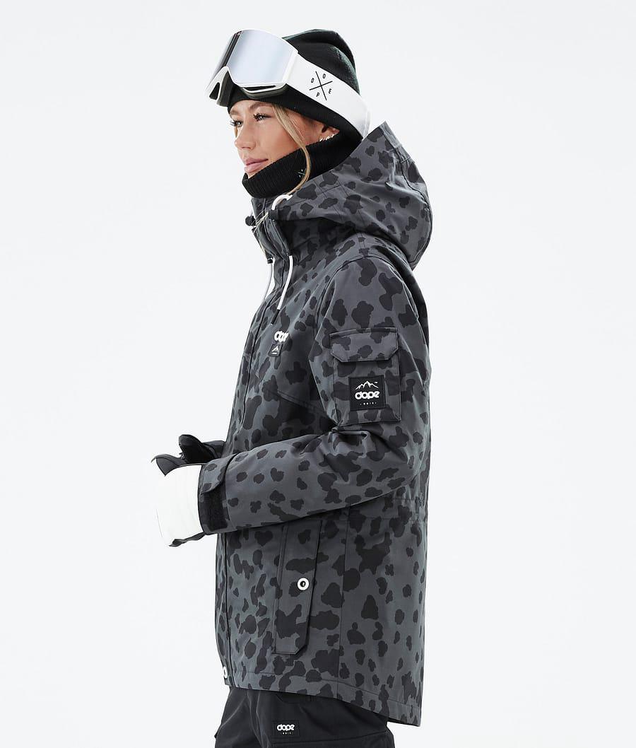 Women's Dope Adept W Ski Jacket Dots Phantom Grey  USA |  SNLAT-5083