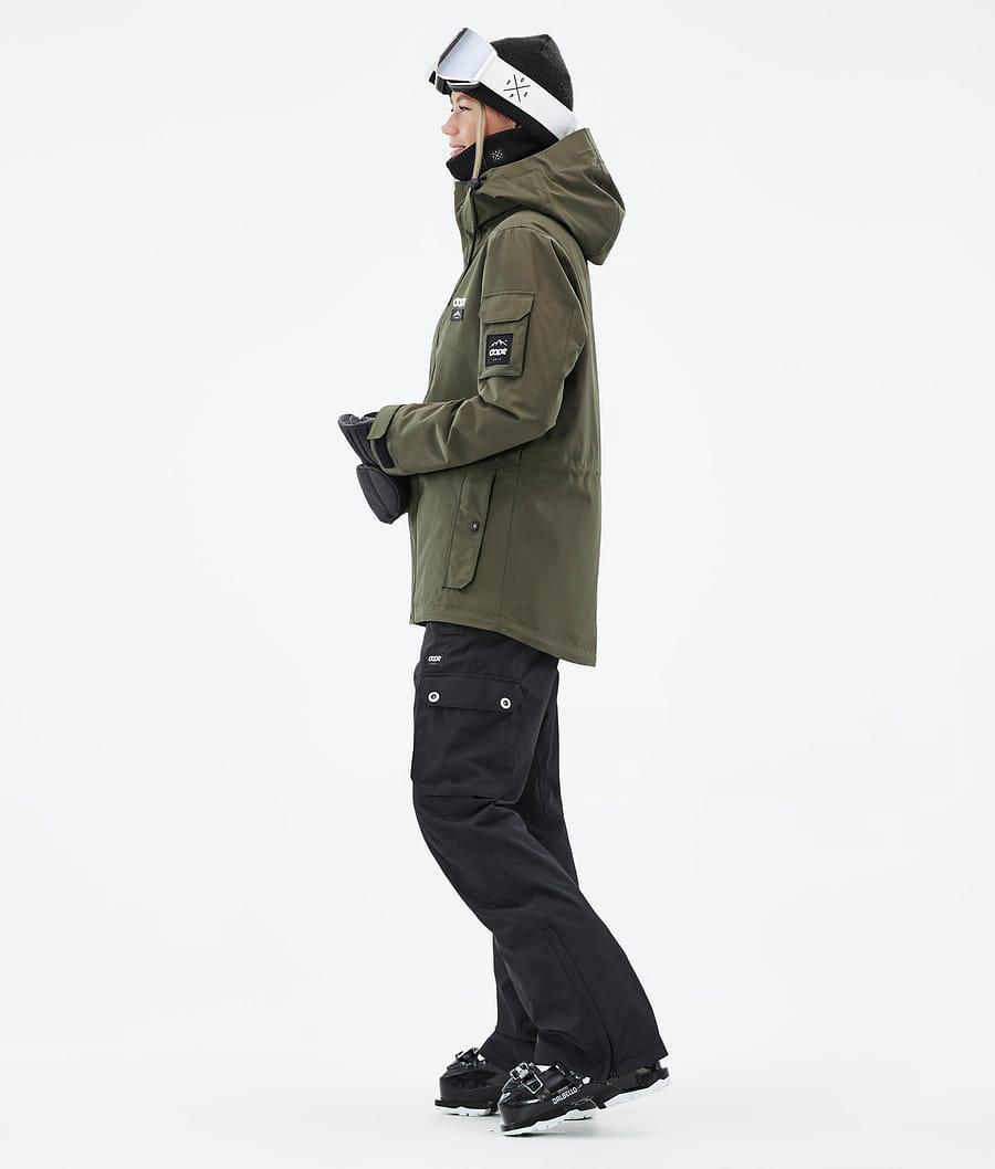 Women's Dope Adept W Ski Jacket Olive Green/Black  USA |  HMYDT-8431