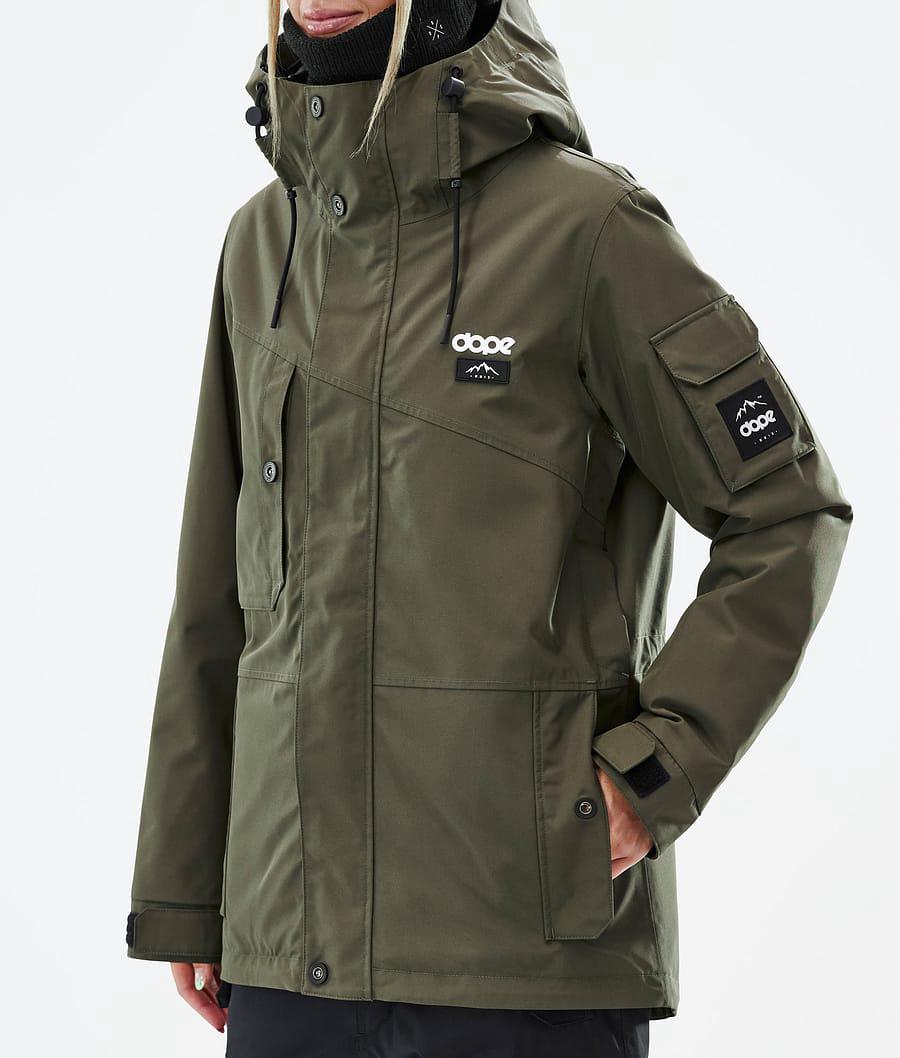 Women's Dope Adept W Snowboard Jacket Olive Green  USA |  HUZJS-7036