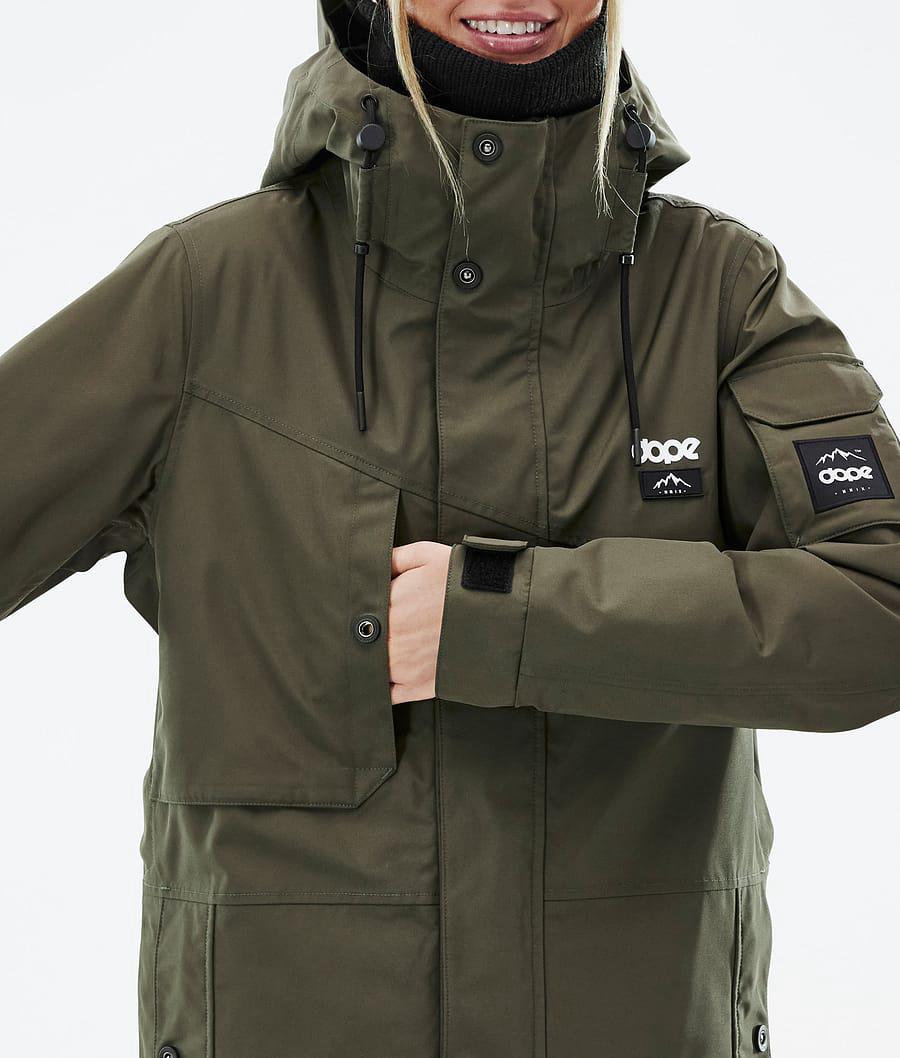 Women's Dope Adept W Snowboard Jacket Olive Green  USA |  HUZJS-7036