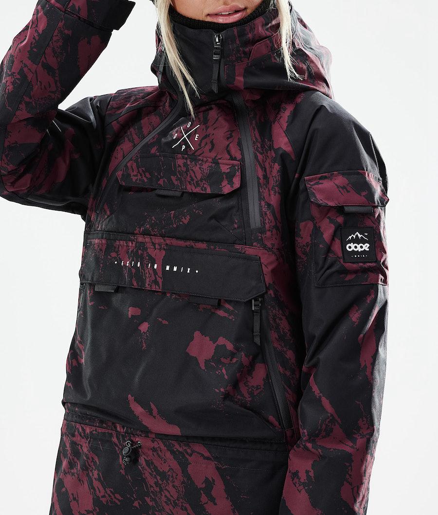 Women's Dope Akin W 2021 Snowboard Jacket Paint Burgundy  USA |  WSZXP-4890