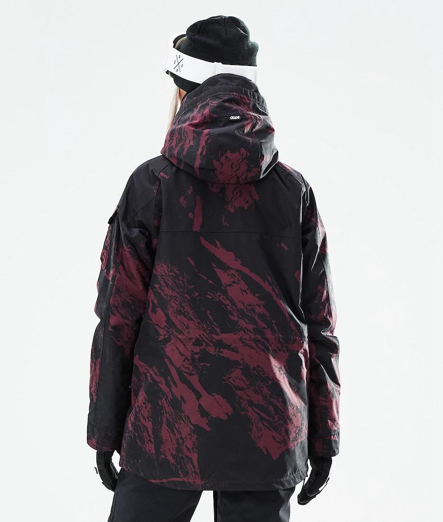 Women's Dope Akin W 2021 Snowboard Jacket Paint Burgundy  USA |  WSZXP-4890