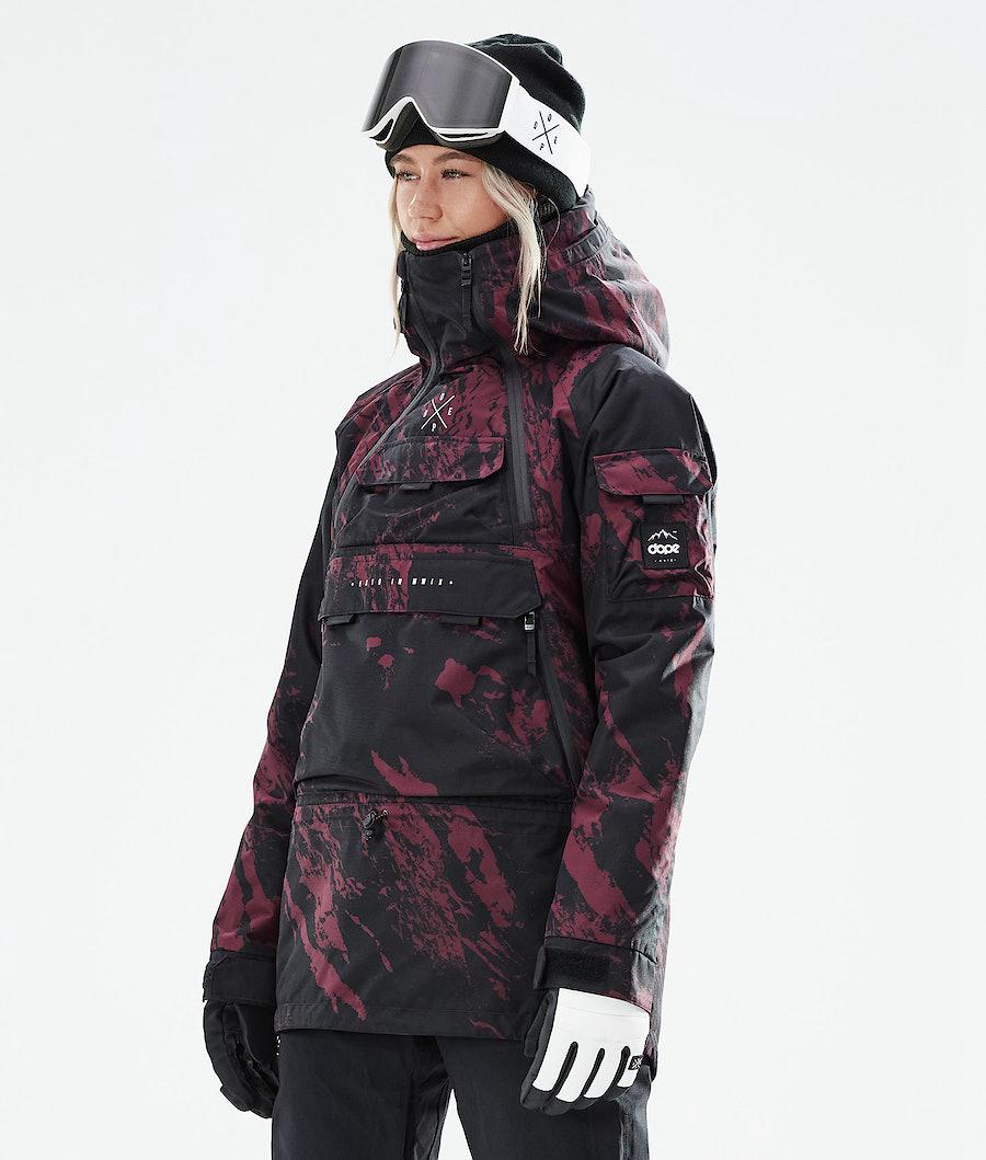 Women\'s Dope Akin W 2021 Snowboard Jacket Paint Burgundy  USA |  WSZXP-4890