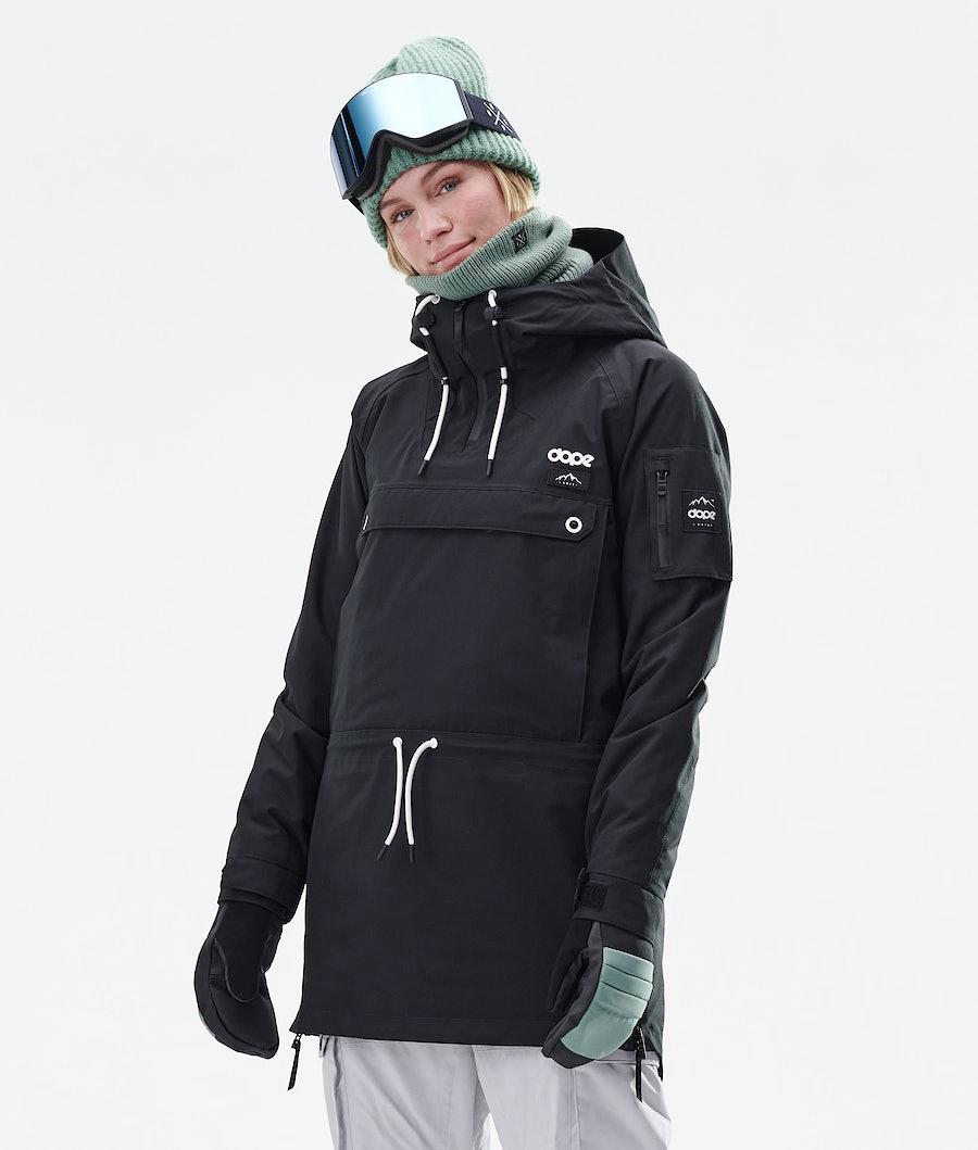 Women's Dope Annok Long W Ski Jacket Black  USA |  TYHAC-8015