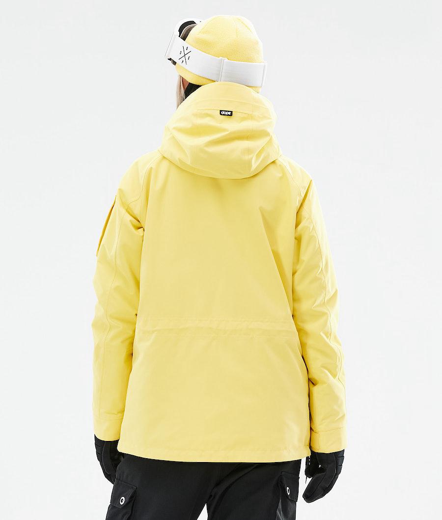 Women's Dope Annok W 2021 Ski Jacket Faded Yellow  USA |  CDPLU-1039