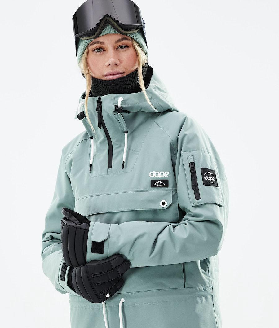 Women's Dope Annok W 2021 Ski Jacket Faded Green  USA |  IGWYR-4315