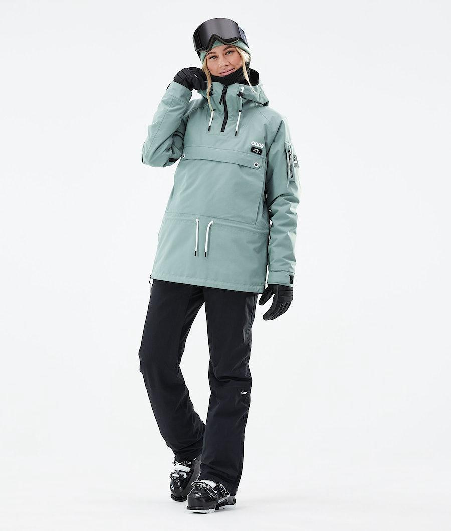 Women's Dope Annok W 2021 Ski Jacket Faded Green  USA |  IGWYR-4315