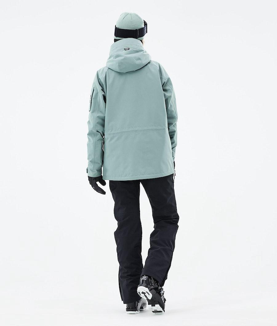 Women's Dope Annok W 2021 Ski Jacket Faded Green  USA |  IGWYR-4315