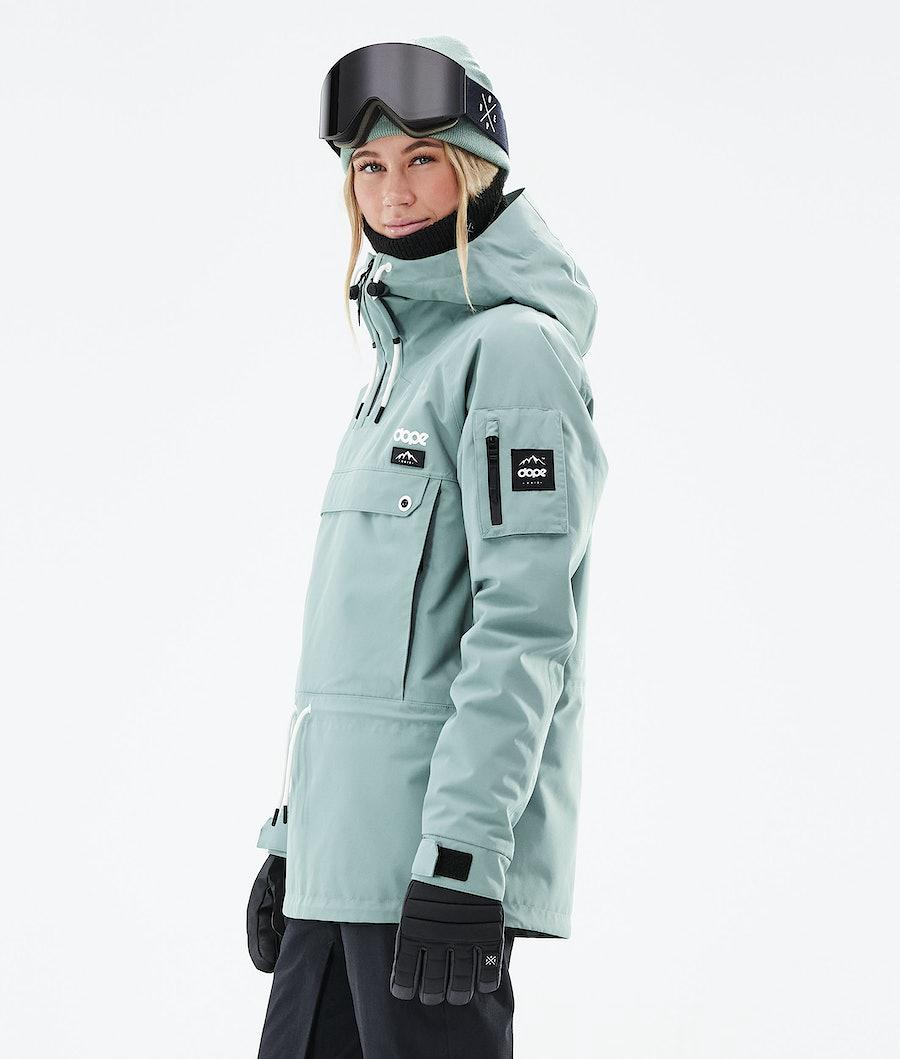 Women's Dope Annok W 2021 Ski Jacket Faded Green  USA |  IGWYR-4315