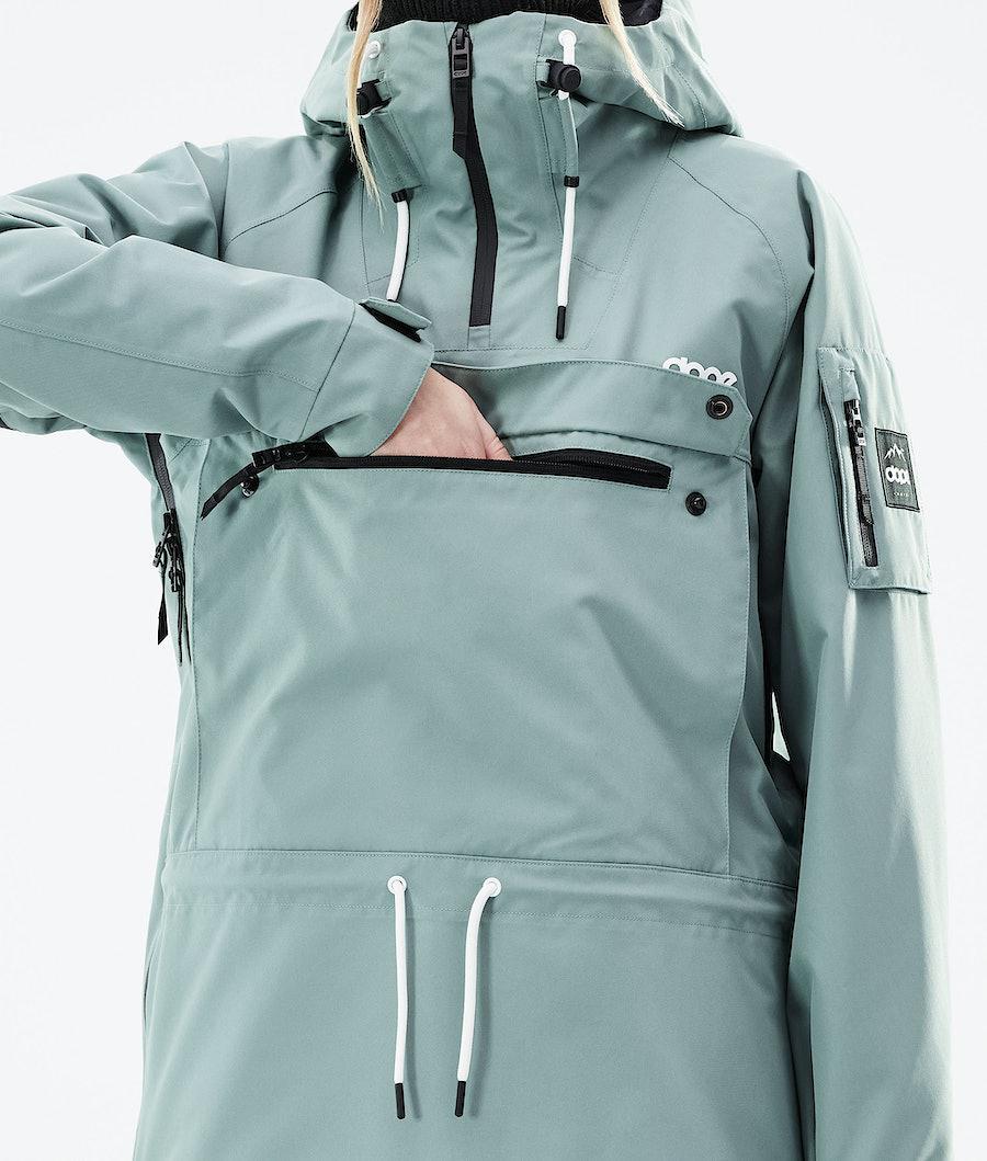 Women's Dope Annok W 2021 Ski Jacket Faded Green  USA |  IGWYR-4315