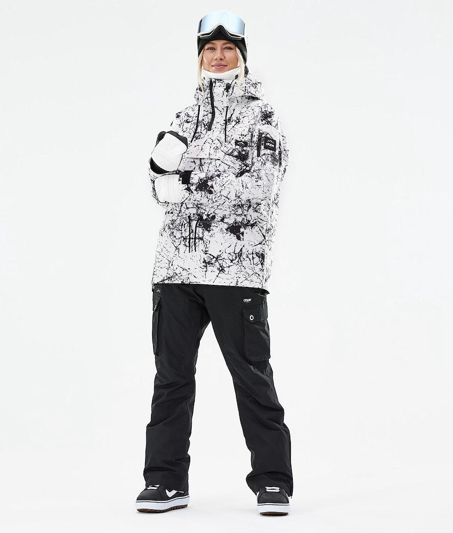 Women's Dope Annok W 2021 Snowboard Jacket Rock White/Black  USA |  DIUGQ-9130