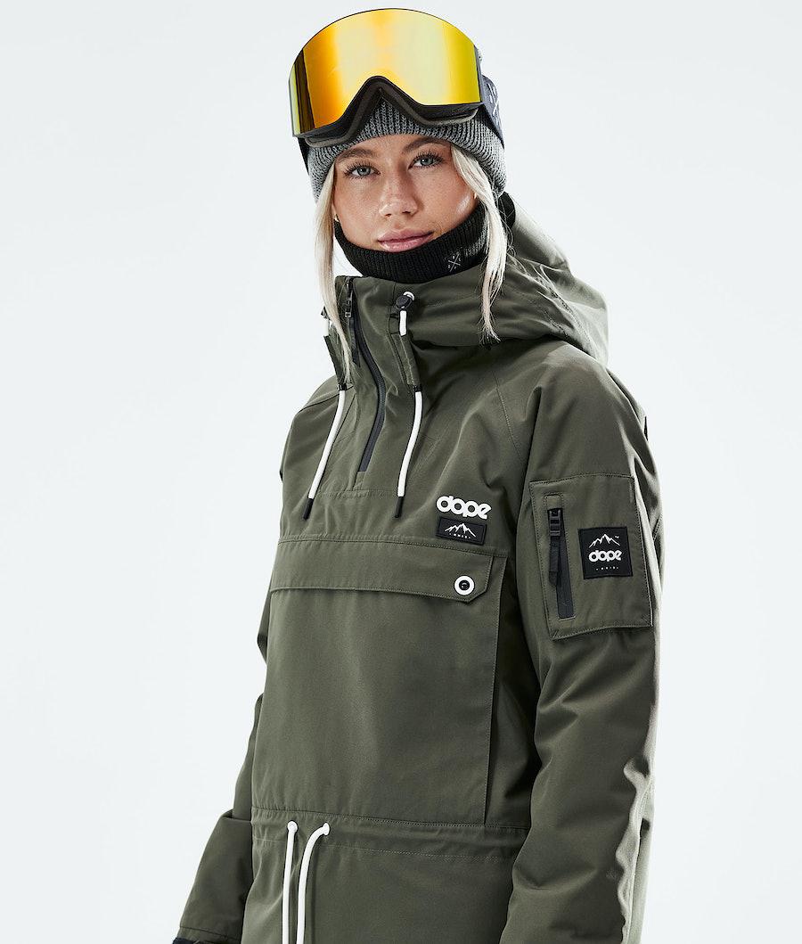 Women's Dope Annok W 2021 Snowboard Jacket Olive Green  USA |  DMUAP-2078