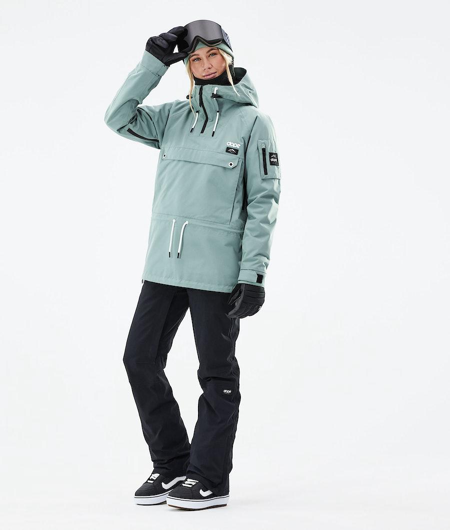 Women's Dope Annok W 2021 Snowboard Jacket Faded Green  USA |  KUCNT-6827