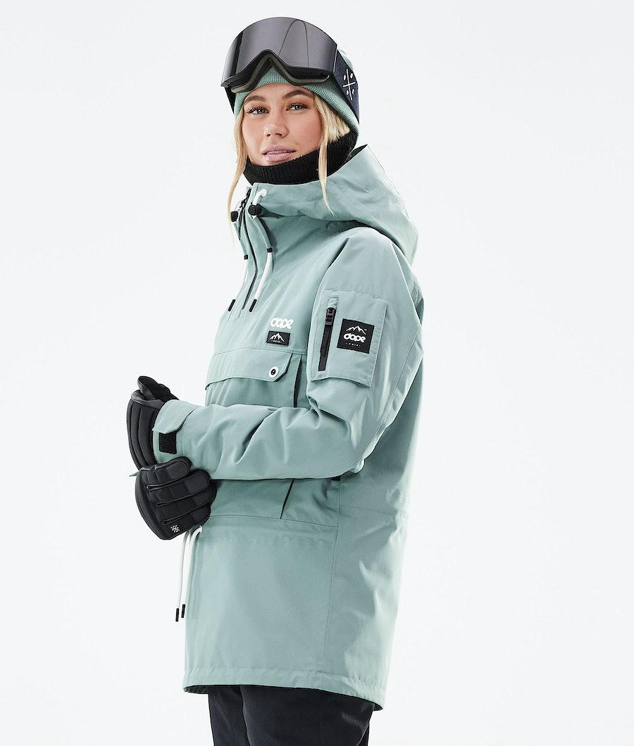 Women's Dope Annok W 2021 Snowboard Jacket Faded Green  USA |  KUCNT-6827