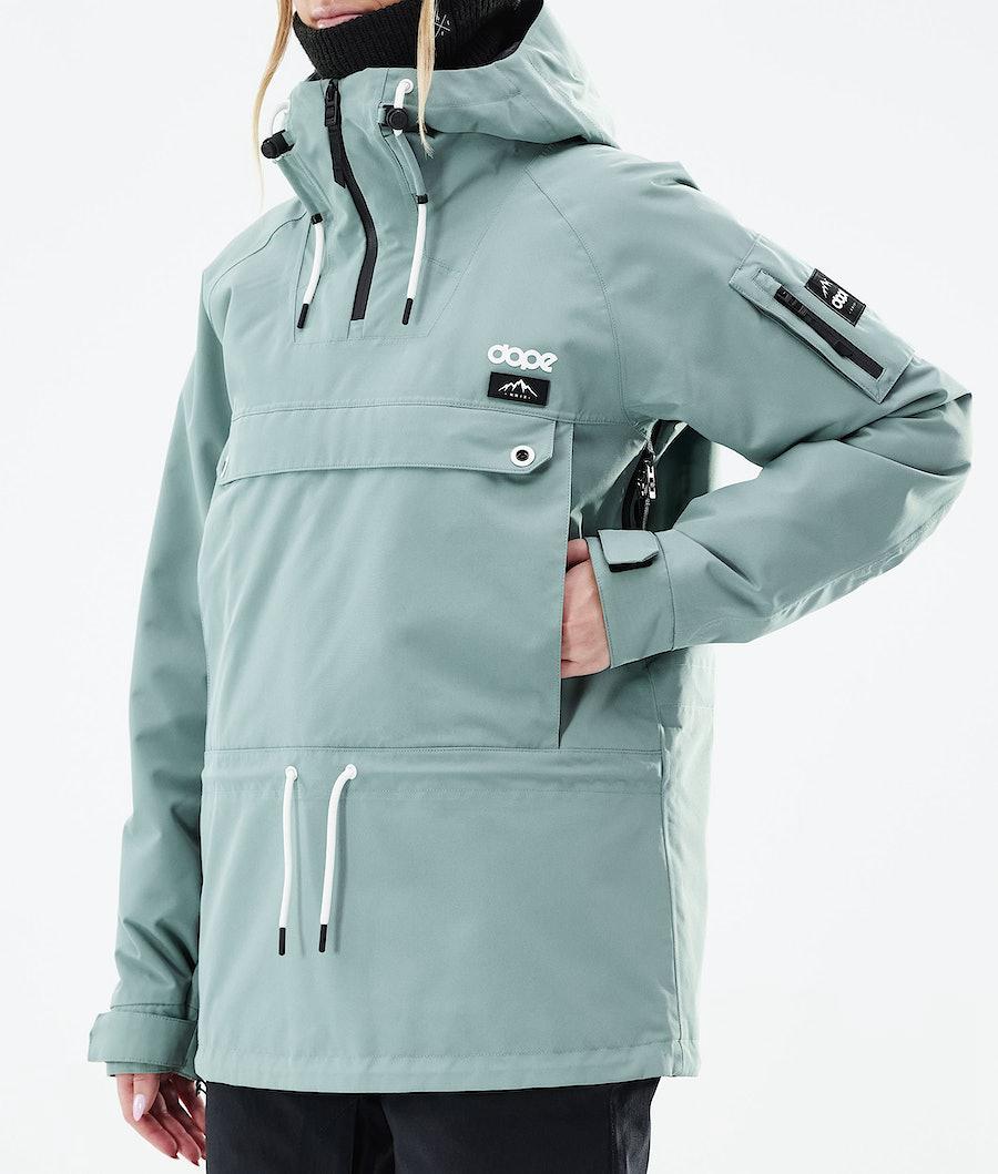 Women's Dope Annok W 2021 Snowboard Jacket Faded Green  USA |  KUCNT-6827