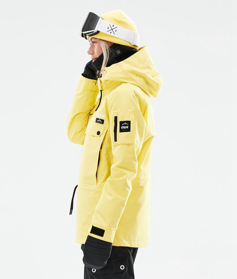 Women's Dope Annok W 2021 Snowboard Jacket Faded Yellow  USA |  LISXU-3218