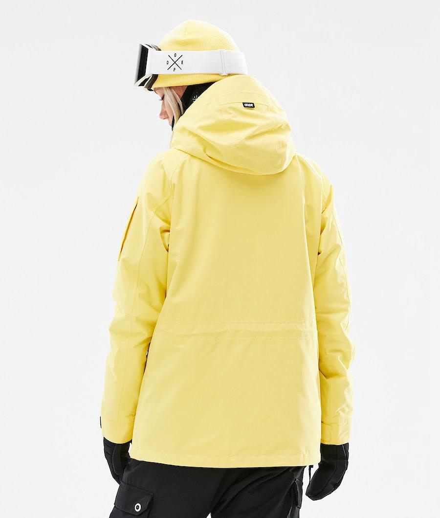 Women's Dope Annok W 2021 Snowboard Jacket Faded Yellow  USA |  LISXU-3218