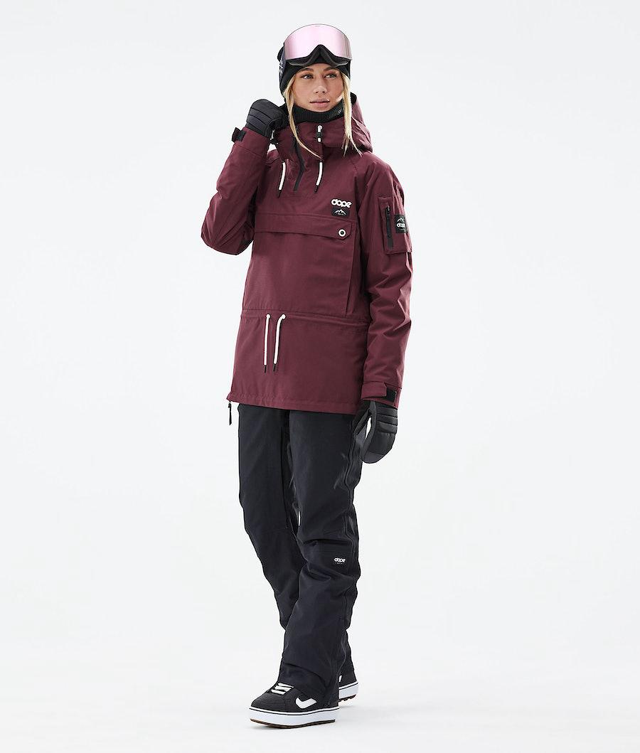 Women's Dope Annok W 2021 Snowboard Jacket Burgundy  USA |  MFBRG-3194