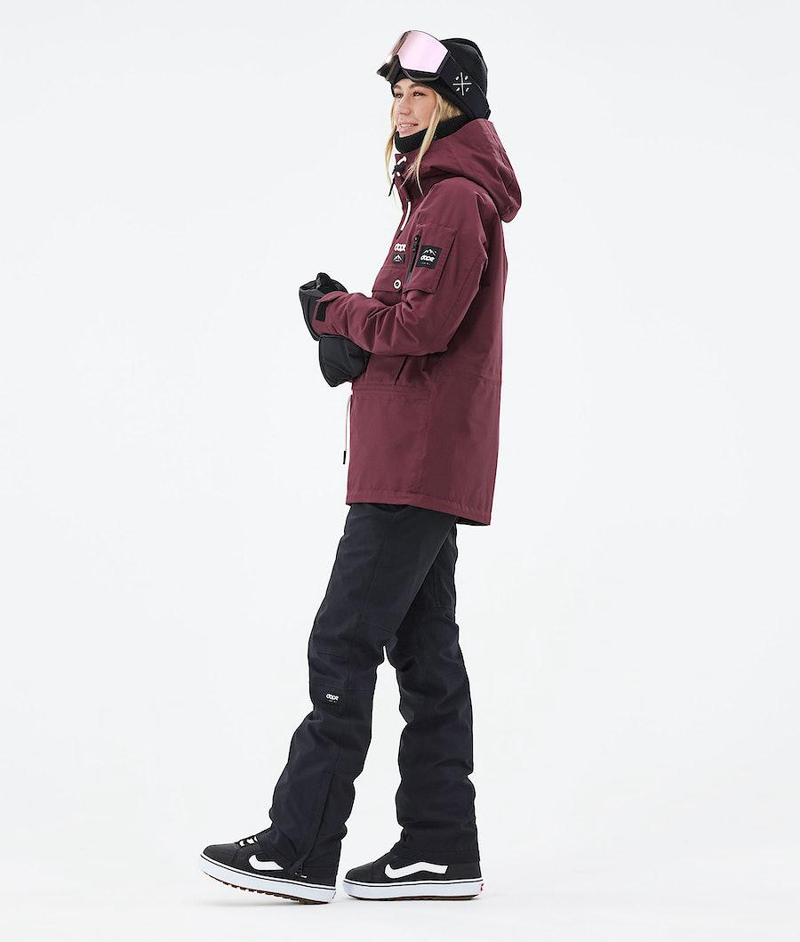 Women's Dope Annok W 2021 Snowboard Jacket Burgundy  USA |  MFBRG-3194