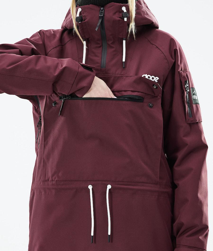 Women's Dope Annok W 2021 Snowboard Jacket Burgundy  USA |  MFBRG-3194