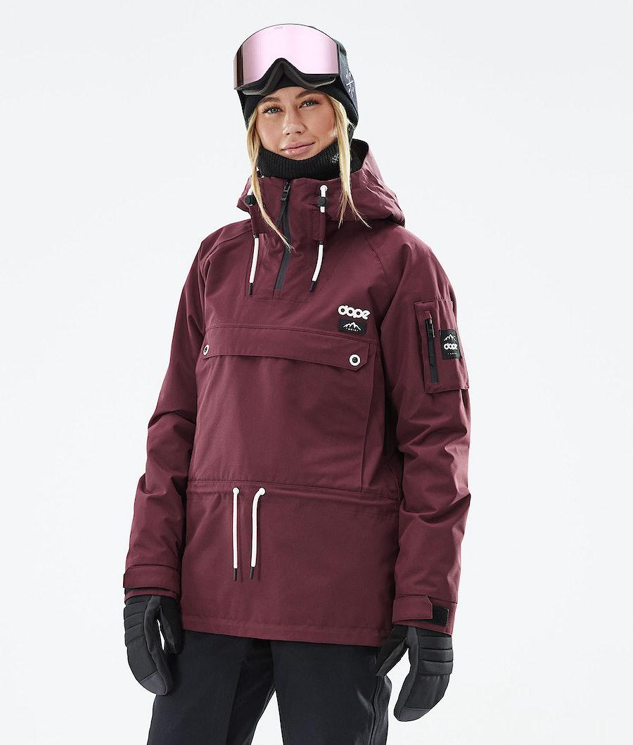 Women\'s Dope Annok W 2021 Snowboard Jacket Burgundy  USA |  MFBRG-3194