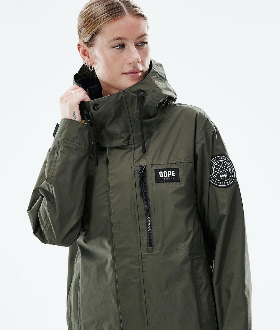 Women's Dope Blizzard Light W Outdoor Jacket Olive Green  USA |  UMVBZ-2850