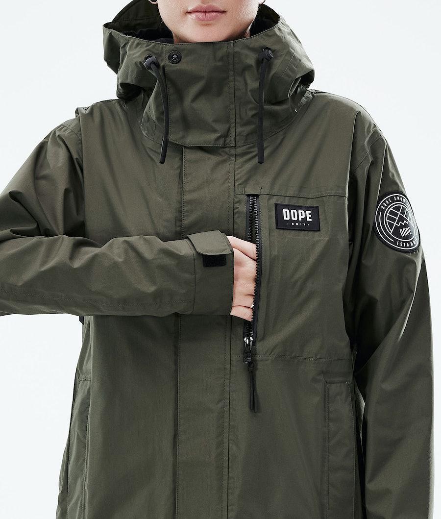 Women's Dope Blizzard Light W Outdoor Jacket Olive Green  USA |  UMVBZ-2850