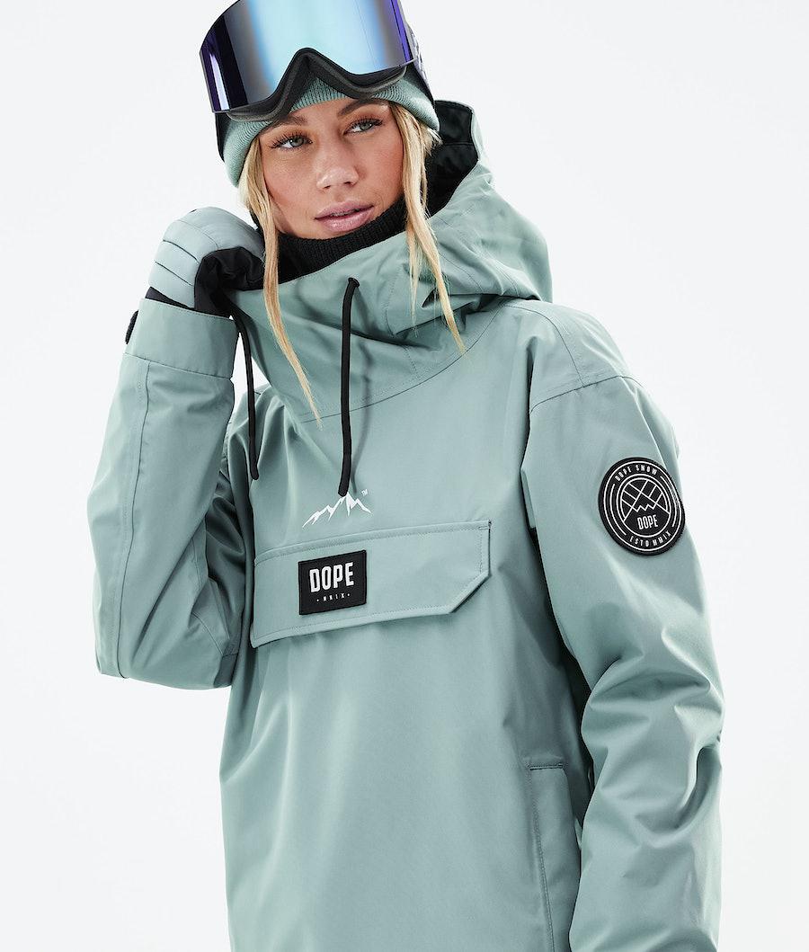 Women's Dope Blizzard W 2021 Ski Jacket Faded Green  USA |  PEOYX-2156