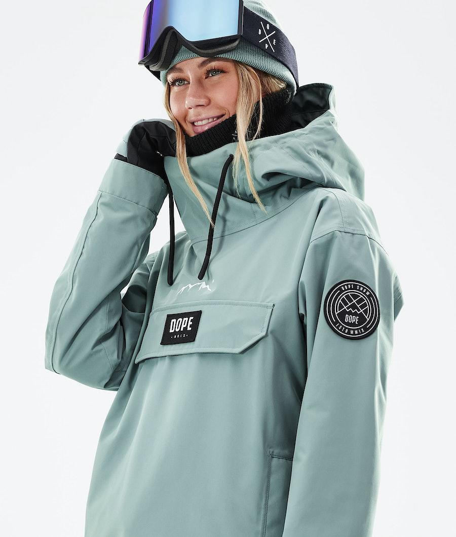 Women's Dope Blizzard W 2021 Ski Jacket Faded Green  USA |  PEOYX-2156