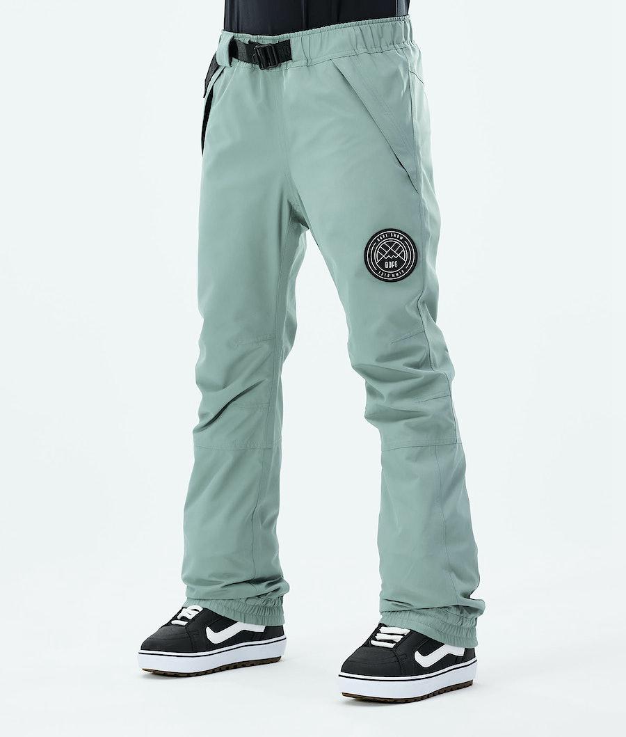 Women\'s Dope Blizzard W 2021 Snowboard Pants Faded Green  USA |  DMXYU-2687