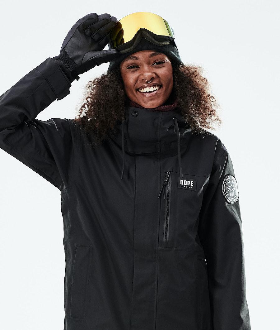 Women's Dope Blizzard W Full Zip 2021 Ski Jacket Black  USA |  AGBXO-4950