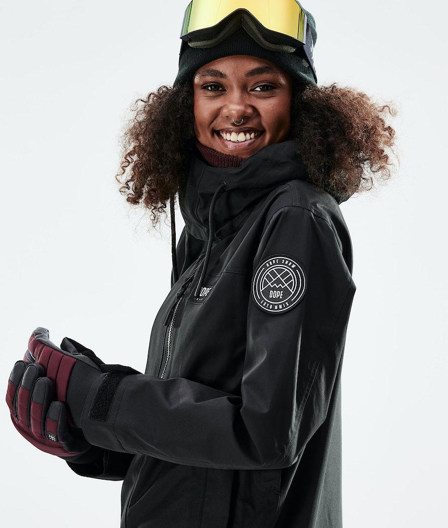 Women's Dope Blizzard W Full Zip 2021 Snowboard Jacket Black  USA |  BJVYF-8250