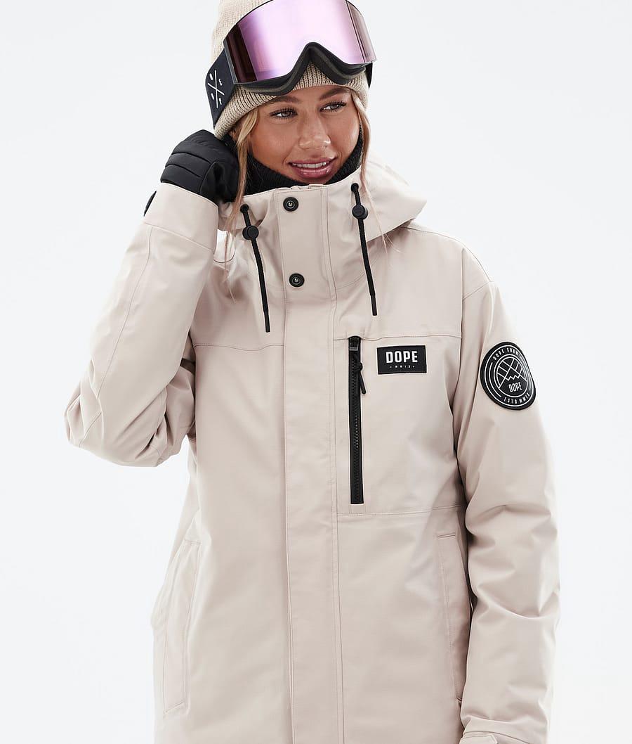 Women's Dope Blizzard W Full Zip Ski Jacket Sand Beige  USA |  IVOYX-7016