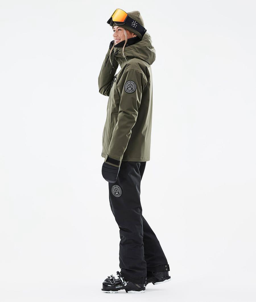 Women's Dope Blizzard W Full Zip Ski Jacket Olive Green  USA |  LYSXI-6541